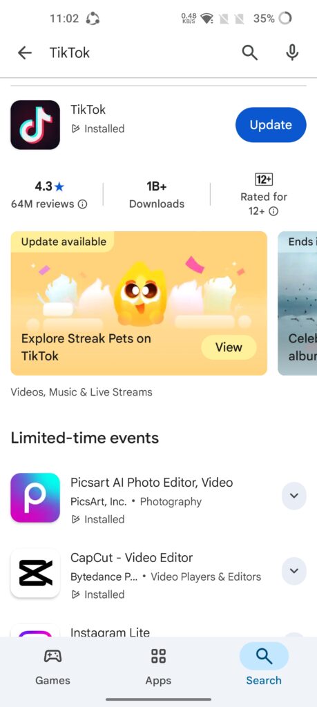 chek your TikTok account. 