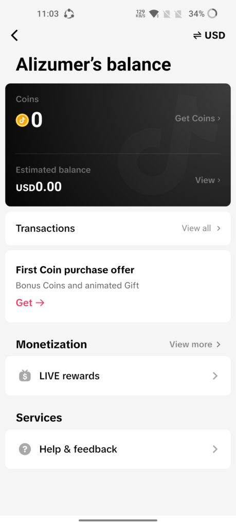 image TikTok balance